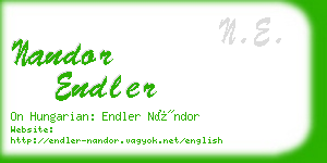 nandor endler business card